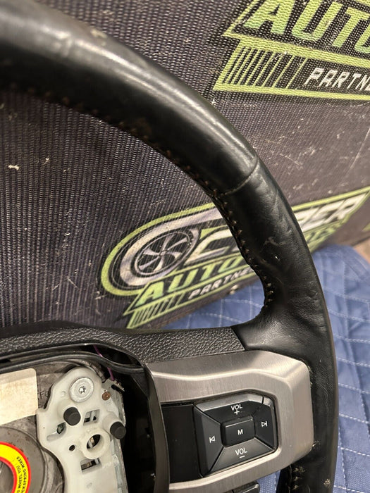 2019 FORD F250 F350 F450 BLACK LEATHER STEERING WHEEL ADAPTIVE CRUISE OEM ~WEAR~