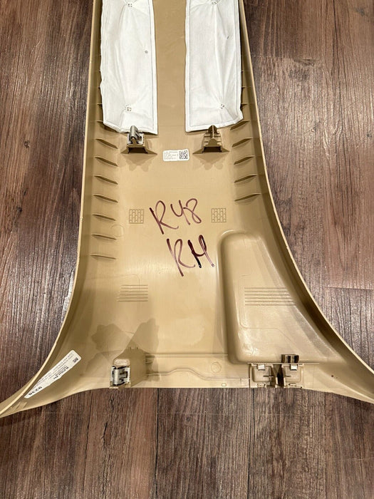2017-2019 FORD F250 F350 LARIAT TAN PASSENGER RIGHT LOWER B PILLAR TRIM OEM