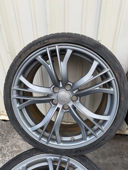 2014 AUDI R8 V10 PLUS OEM FACTORY WHEELS RIMS TIRES 8.5X19 11X19 420601025AS