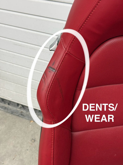 2014 PORSCHE 911 TURBO S 991 FRONT REAR SEATS DOOR PANEL INTERIOR RED OEM