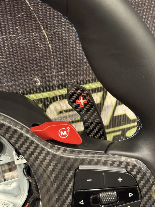 2024 BMW M3 M4 G80 G82 STEERING WHEEL W CARBON FIBER & PADDLE SHIFTERS OEM *#14*