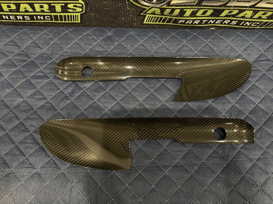 2014 AUDI R8 LEFT RIGHT CARBON FIBER CENTER CONSOLE COVER TRIM PANEL 423 863 337