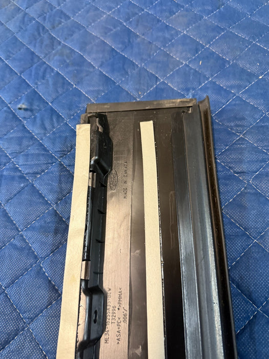 2017-2019 FORD F250 REAR LEFT DRIVER SIDE GLOSS BLACK B PILLAR DOOR TRIM~RESIDUE