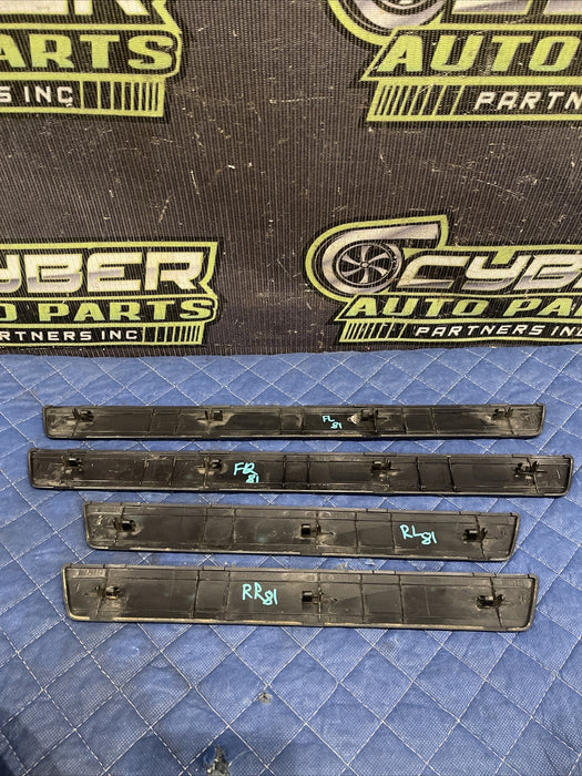 2014 TOYOTA PRIUS V FRONT REAR LEFT RIGHT SCUFFS PLATE SET OEM ~MINOR SCRATCHES~