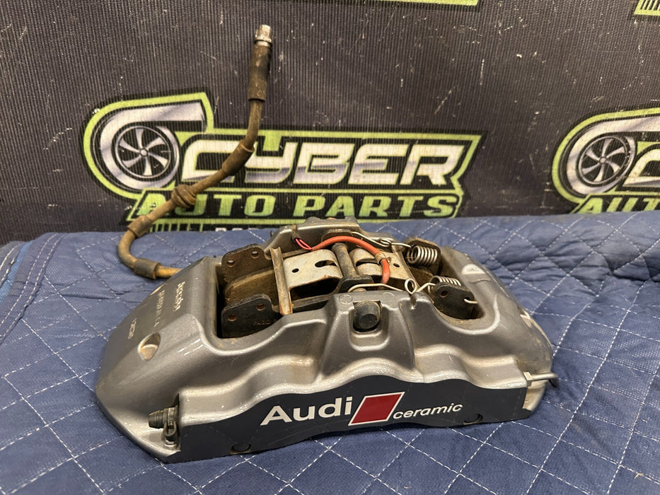 2014 AUDI R8 BREMBO FRONT LEFT CARBON CERAMIC BRAKE CALIPER OEM *READ*