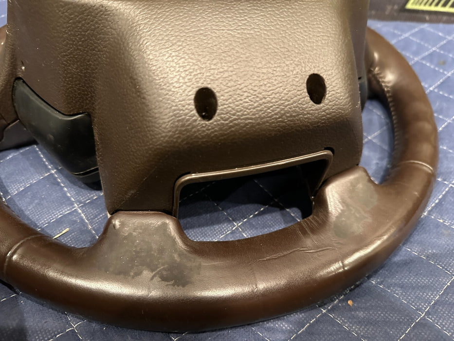 2019 FORD F250 F350 F450 BROWN LEATHER STEERING WHEEL ADAPTIVE CRUISE OEM ~WEAR~