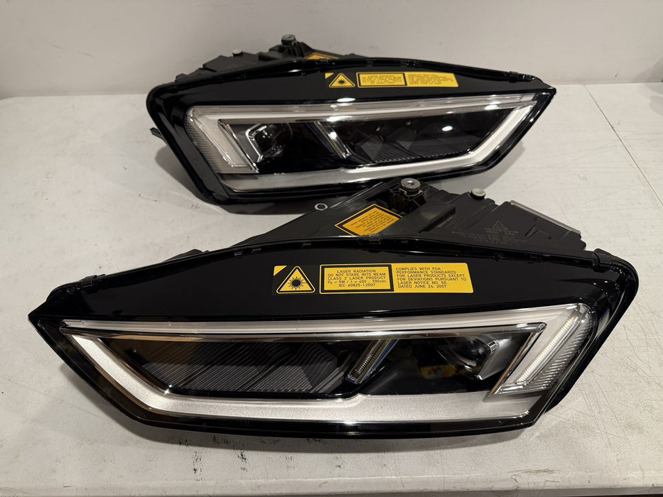 2017 2018 AUDI R8 LED LASER LEFT RIGHT HEADLIGHT PAIR OEM *MINT*