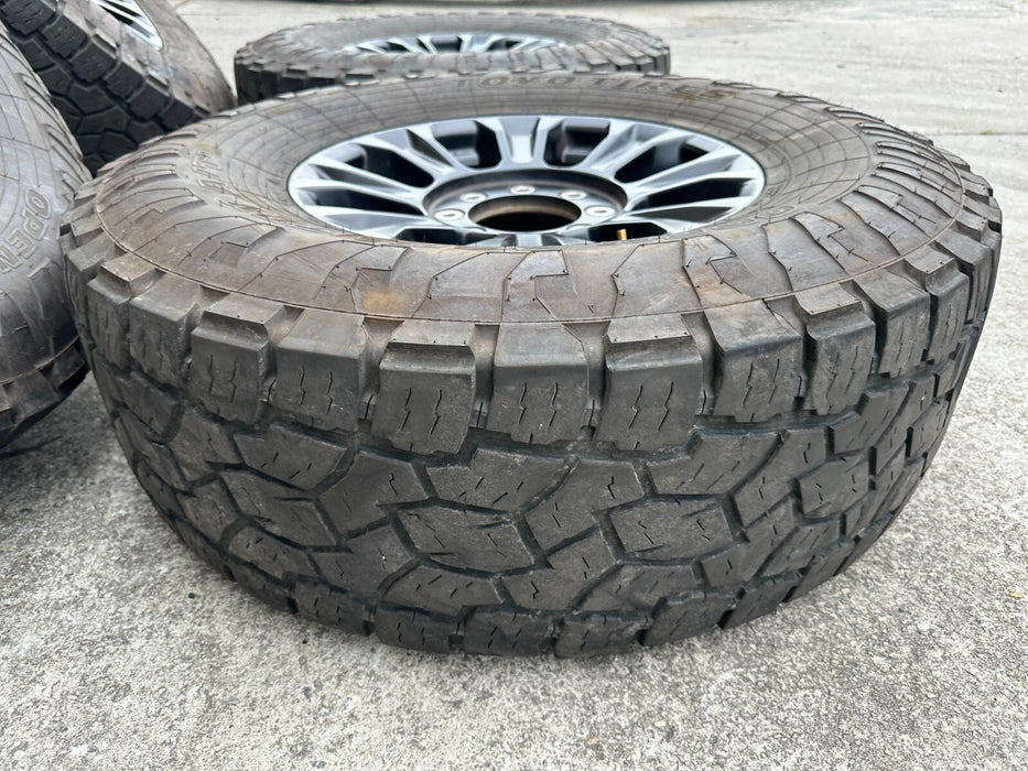 18x8 Ford F250 F350 8x170 Tremor Factory Wheels 37" Toyo Tires