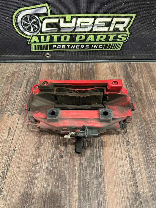 2021 AUDI R8 REAR LEFT RED CARBON CERAMIC BRAKE CALIPER OEM *PAINT CHIPS/READ!*
