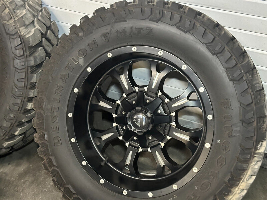 FORD F250 8X170 FUEL 20X10 WHEELS RIMS 35X12.50 FIRESTONE DESTINATION M/T 2 TIRE