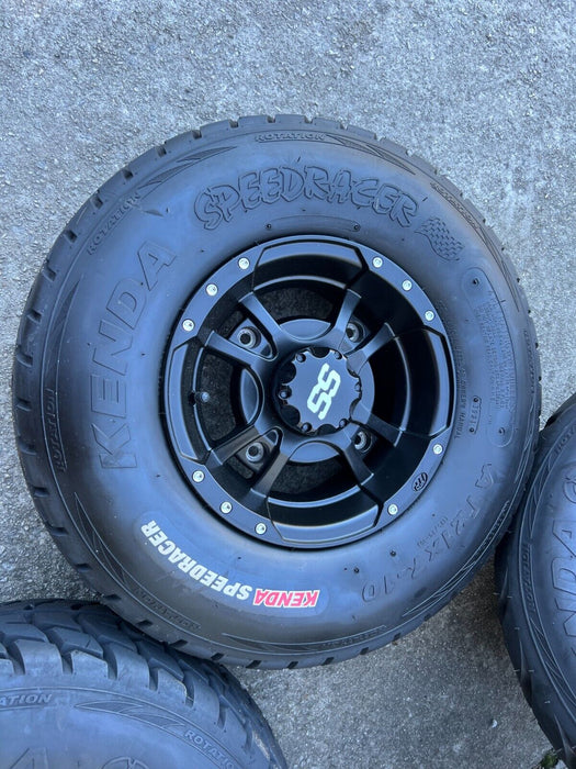 BRAND NEW YAMAHA YFZ 450 SS RIMS KENDA SPEEDRACER TIRES AT20X11-9 20X7-10