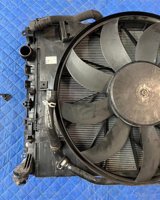 2015 MERCEDES-BENZ C63S AMG INTERCOOLER RADIATOR CONDENSOR W FAN OEM ~MINOR FLAW