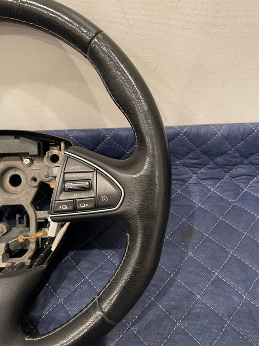 2017 INFINITI Q60 RED SPORT BLACK LEATHER STEERING WHEEL W CONTROLS OEM