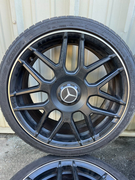 2015 MERCEDES-BENZ C63S AMG AFTERMARKET WHEELS RIMS TIRES SET 19X8.5 19x9.5