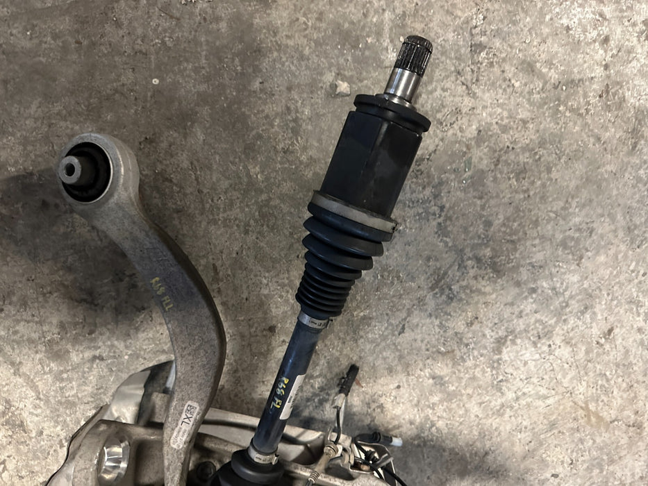 2020 BMW M8 F93 G16 OEM FRONT LEFT SPINDLE KNUCKLE SUSPENSION W/ AXLE SHAFT