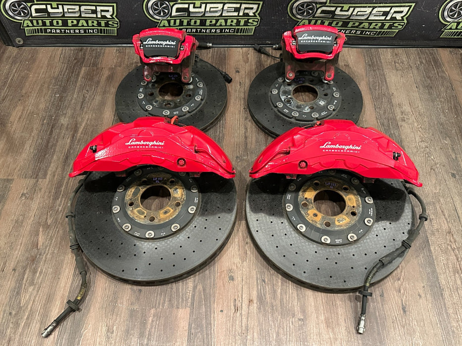 2018-2024 LAMBORGHINI URUS FRONT REAR CARBON CERAMIC BRAKE CALIPERS ROTORS OEM