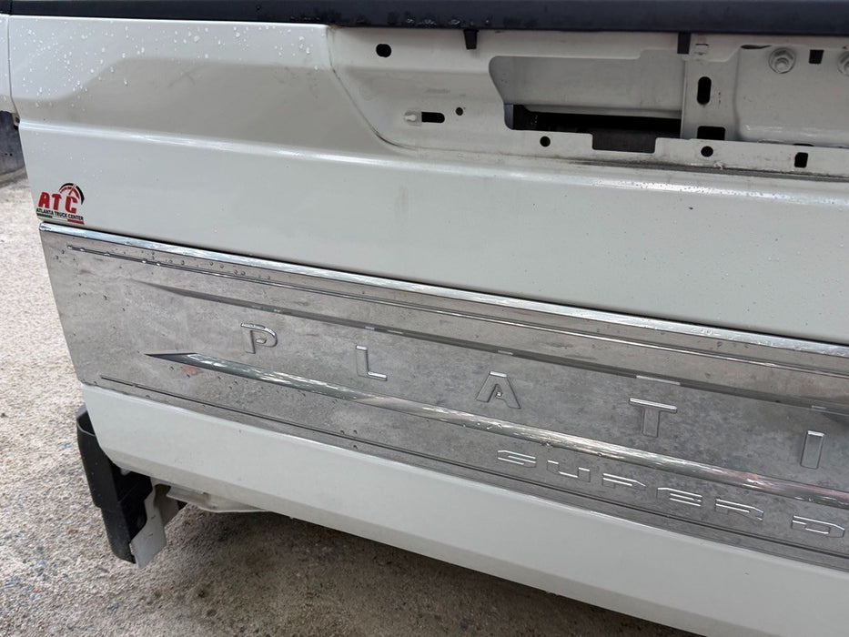 2020 2021 2022 FORD F250 F350 F450 PLATINUM TAILGATE W/ STEP STAR WHITE OEM
