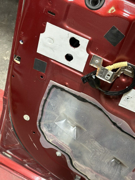 2017-2022 FORD F250 F350 REAR LEFT DRIVE DOOR TWO-TONE RUBY RED, CARIBOU (RR,H5)