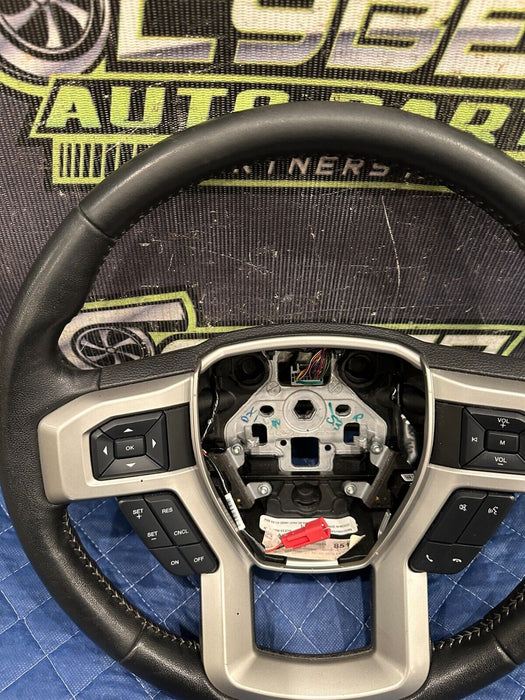2017-2019 FORD F250 F350 LARIAT ADAPTIVE STEERING WHEEL W/ CRUISE CONTROL OEM