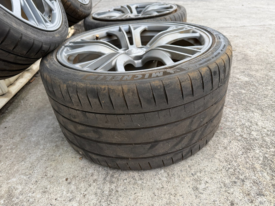 2014 AUDI R8 V10 PLUS OEM FACTORY WHEELS RIMS TIRES 8.5X19 11X19 420601025AS