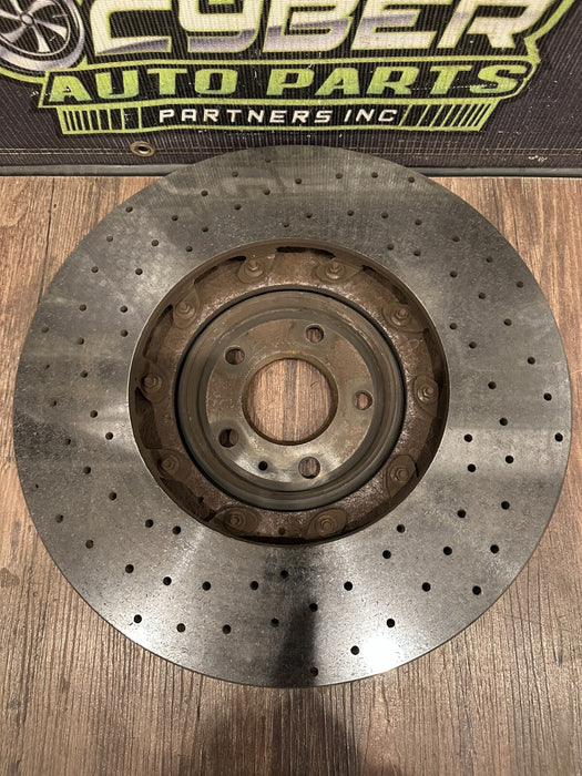 2021 AUDI R8 FRONT PASSENGER RIGHT CARBON CERAMIC BRAKE ROTOR OEM 4S0.615.302.A