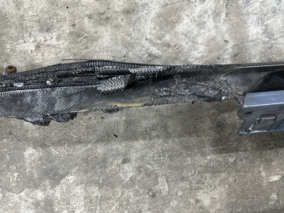 2021 AUDI R8 KEMORA GREY LEFT DRIVER CARBON FIBER SIDE SKIRT  *BURN DAMGE*