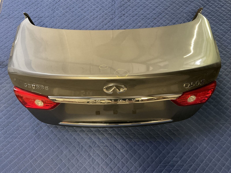 2014-2017 INFINITI Q50 RED SPORT 400 REAR TRUNK TAILGATE GREY OEM~MINOR DENTS~