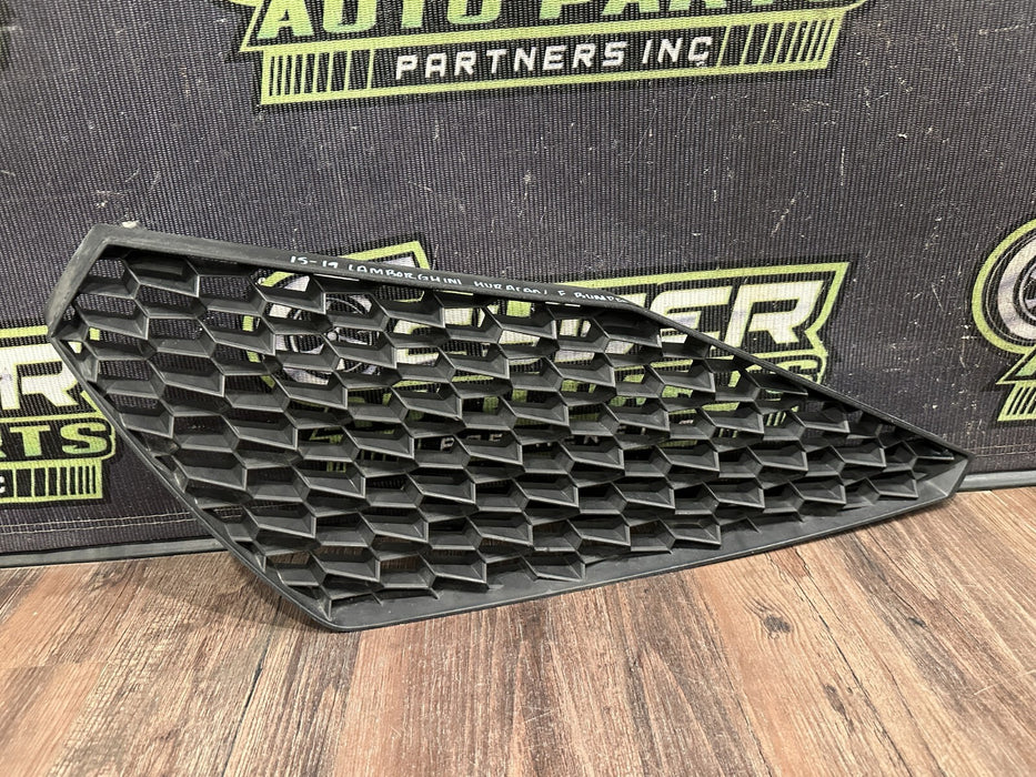 2015 LAMBORGHINI HURACAN LP610 FRONT LEFT BUMPER GRILLE OEM 4T0-807-681 *TAB*