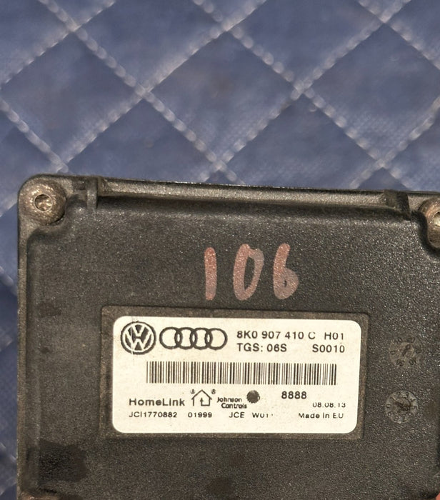 2014 AUDI R8 HOMELINK GARAGE DOOR CONTROL MODULE 8K0 907 410 OEM