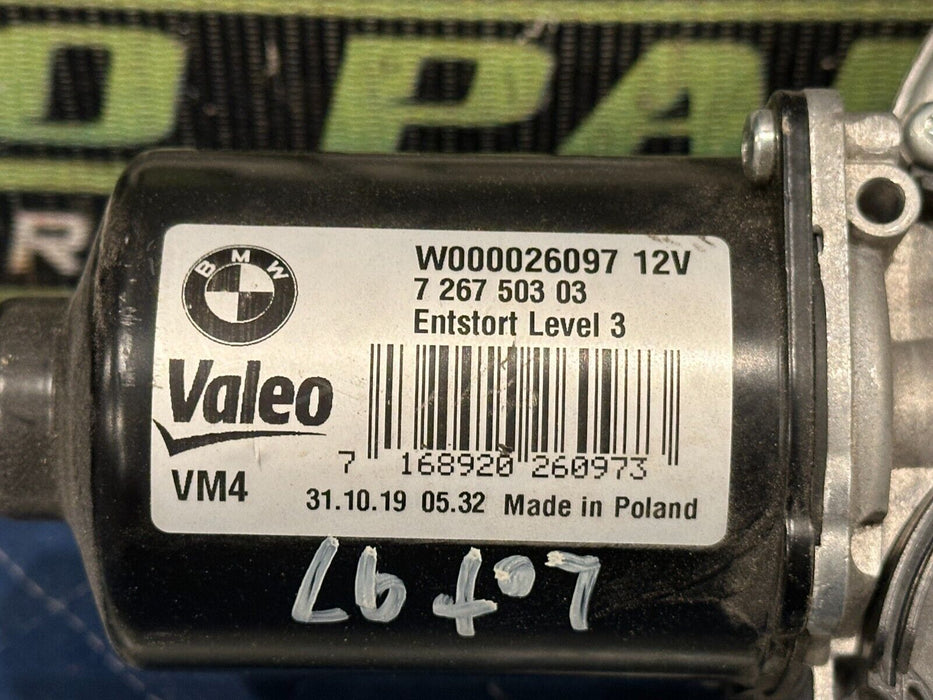 2015-2020 BMW M4 F82 FRONT WINDSHIELD WIPER MOTOR OEM 7 267 503 03