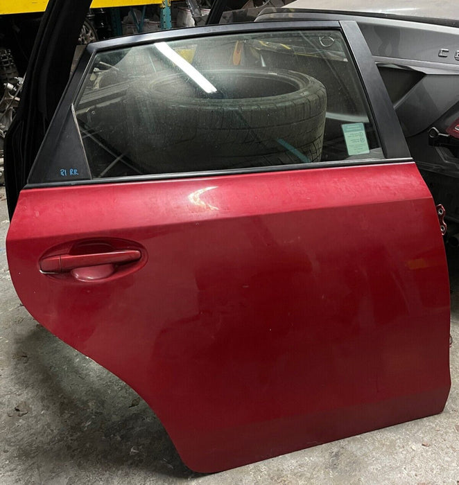 2014 TOYOTA PRIUS V REAR RIGHT RH RED DOOR W PANEL OEM *SUN DAMAGE* (READ!)