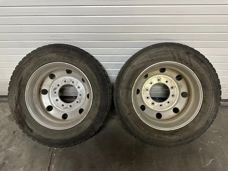 FORD F450 F550 RAM 4500 5500 OEM REAR OUTER RIMS WHEELS ALUMINUM 19.5X6 10X225