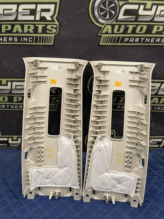 2022 FORD F250 F350 F450 LIMITED FRONT LEFT RIGHT B PILLARS PAIR WHITE OEM