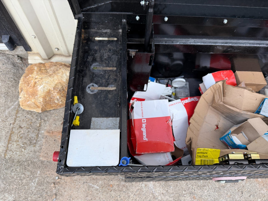 72 in. Gloss Black Aluminum Full Size Low Profile Crossbed Truck Tool Box