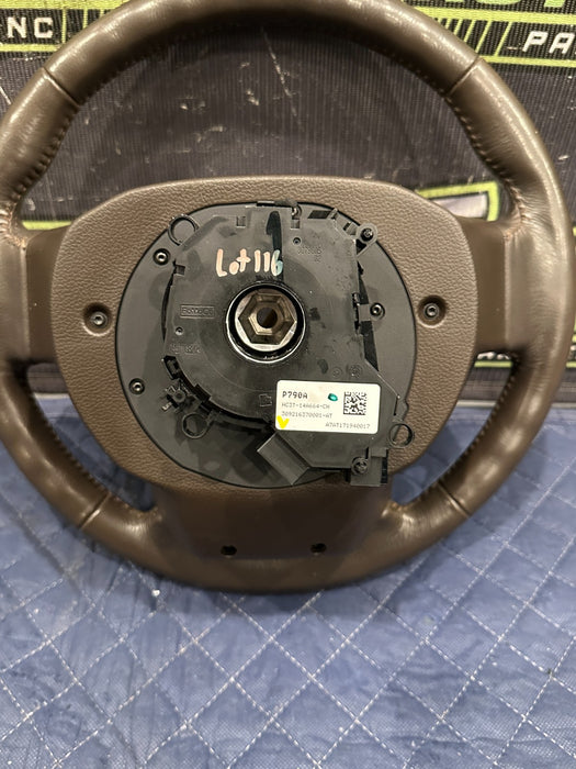 2017-2019 FORD F250 F350 F450 KING RANCH BROWN STEERING WHEEL OEM *HAS FAULT*