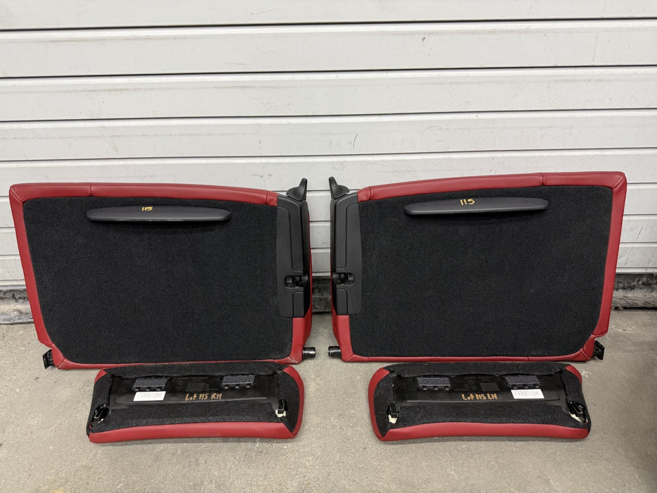 2014 PORSCHE 911 TURBO S 991 REAR SEATS RED OEM GENUINE
