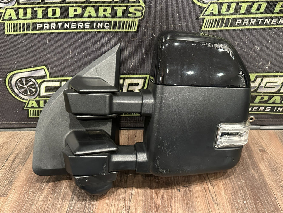 2023-2026 FORD F250 F350 F450 LEFT TOW MIRROR W CAMERA OEM BLK (UM) *FLAWS 6-10*