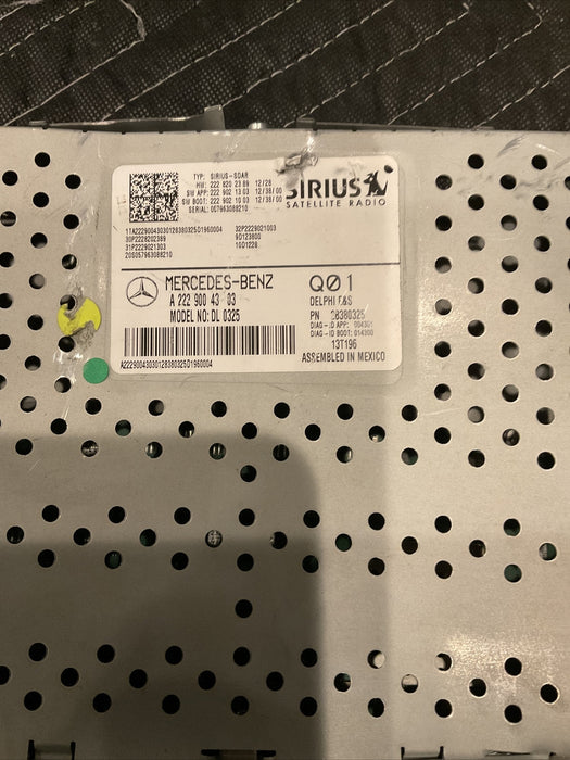 2014 MERCEDE S550 SIRIUS SATELLITE RADIO RECEIVER MODULE A2229004303 ~DAMAGE~OEM