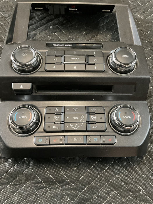 2017-2022 FORD F250 F350 F450 LARIAT SURROUND HVAC CONTROL TRIM CD BEZEL OEM