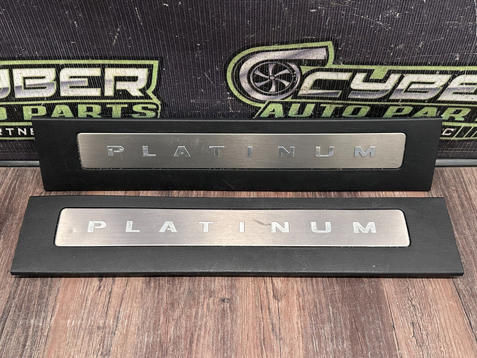 2017-2019 FORD F250 F350 F450 PLATINUM FRONT & REAR KICK SILL PLATE SET OEM READ