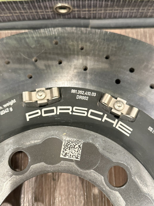 2014 PORSCHE 911 TURBO S 991 FACTORY PCCB REAR RIGHT CARBON CERAMIC BRAKE ROTOR