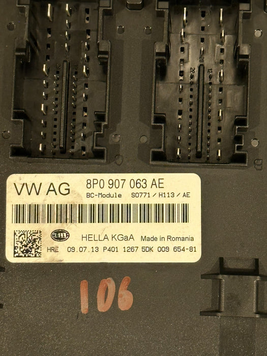 2014 AUDI R8 ONBOARD SUPPLY CONTROL MODULE 8P0 907 063 AE