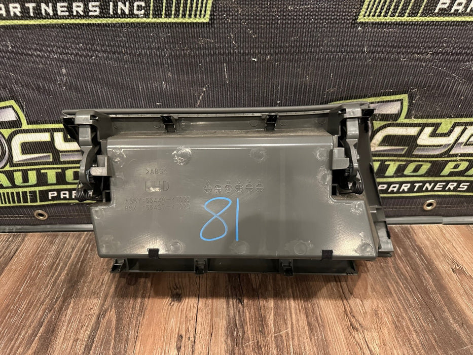2014 TOYOTA PRIUS V UPPER RIGHT GRAY GLOVE BOX STORAGE COMPARTMENT OEM *READ*
