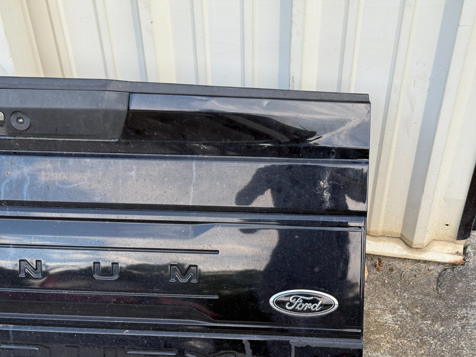 2017 FORD F250 F350 F450 PLATINUM TAILGATE (G1) BLACK W/ STEP & CAMERA OEM