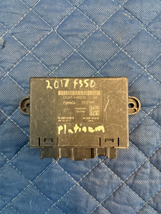 2017 FORD F350 PLATINUM FRONT RIGHT DOOR CONTROL MODULE DG9T-14B533 EB