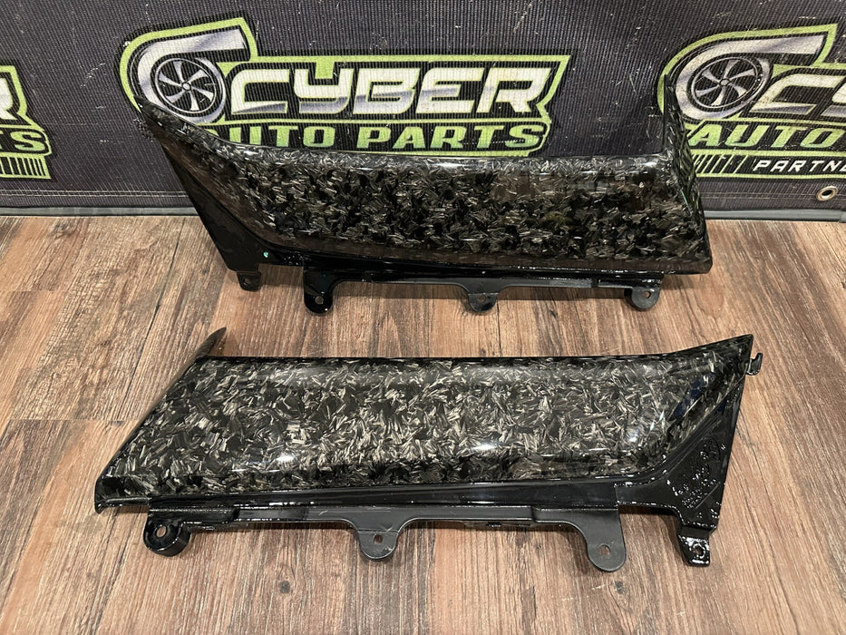 2012 LAMBORGHINI AVENTADOR FORGED CARBON FIBER OVERLAY (WRAP) TRIM SET OEM