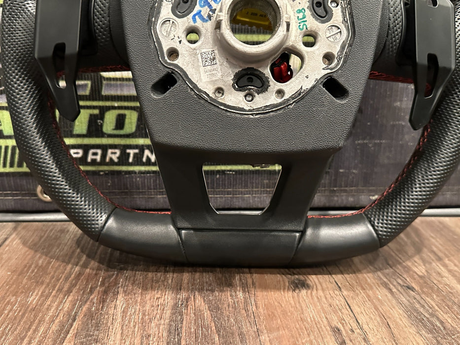 2018-2024 LAMBORGHINI URUS LEATHER STEERING WHEEL W RED STITCHING OEM