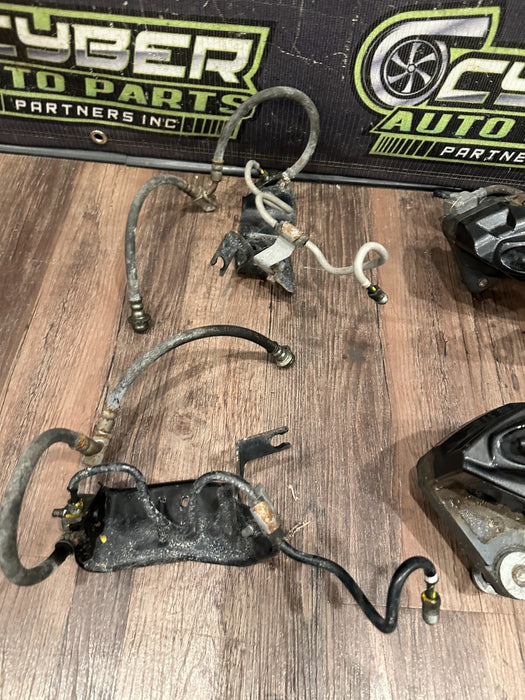 2010 NISSAN 370Z SPORT FRONT REAR LEFT RIGHT BRAKE CALIPERS W/ BRAKE LINES OEM