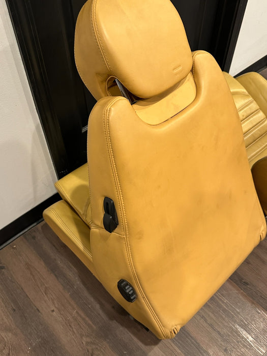 FERRARI 360 FRONT LEFT RIGHT BEIGE TAN SEATS OEM *NORMAL WEAR 6-8,10-12*