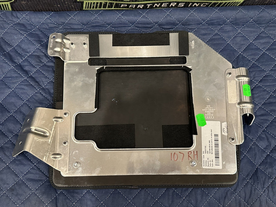 2014 AUDI R8  FLOOR MAT FOOT REST CARPET METAL UNDERNEATH OEM 423 864 420 B